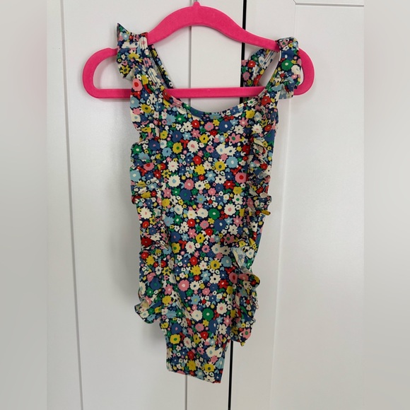Mini Boden Toddler Girl Floral Bathing Suit Swimsuit Size 2-3 - Picture 1 of 6